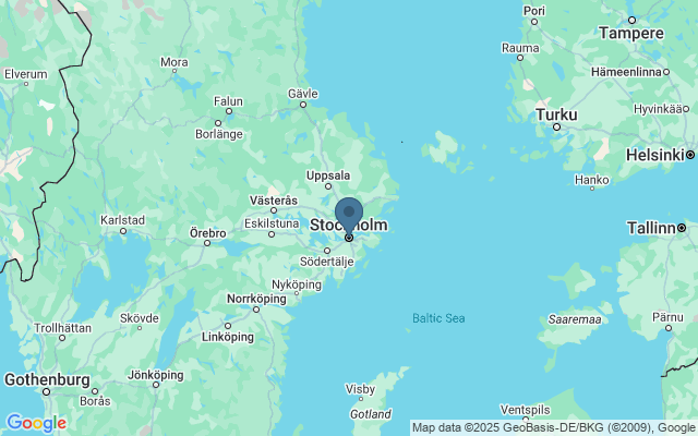 Kaart met locatie Koninklijk paleis Stockholm